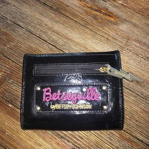 Betsy Johnson small black wallet